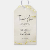 Gold Foil Marmor Texture Wedding Vielen Dank Geschenkanhänger (Vorderseite)
