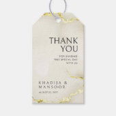 Gold Foil Marmor Texture Wedding Vielen Dank Geschenkanhänger (Vorderseite)