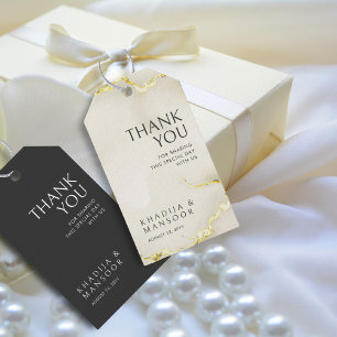 Gold Foil Marmor Texture Wedding Vielen Dank Geschenkanhänger