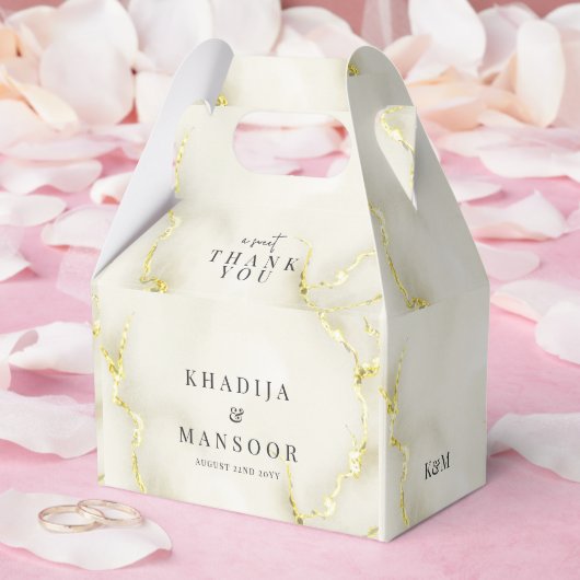 Gold Foil Marmor Texture Wedding Vielen Dank Geschenkschachtel (Hochzeit)