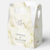 Gold Foil Marmor Texture Wedding Vielen Dank Geschenkschachtel (Geöffnet)