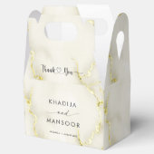 Gold Foil Marmor Texture Wedding Vielen Dank Geschenkschachtel (Geöffnet)