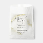 Gold Foil Marmor Texture Wedding Vielen Dank Geschenktütchen (Vorderseite)