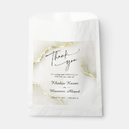Gold Foil Marmor Texture Wedding Vielen Dank Geschenktütchen
