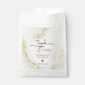 Gold Foil Marmor Texture Wedding Vielen Dank Geschenktütchen (Vorderseite)