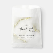 Gold Foil Marmor Texture Wedding Vielen Dank Geschenktütchen (Vorderseite)