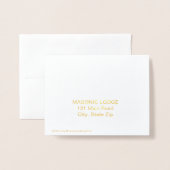 Gold Foil Masonic Freemasonry Vielen Dank Folienkarte (Rückseite mit Umschlag)