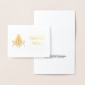 Gold Foil Masonic Freemasonry Vielen Dank Folienkarte (Anzeige)