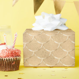 Gold Foil Mermaid Muster Textur Feier Geschenkpapier