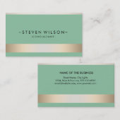 Gold Foil Metal Beruflich Moderne Elegante Visitenkarte (Vorne/Hinten)