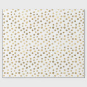 Gold Foil Metallic Moderne Polka Dots Geschenkpapier (Flach)