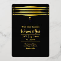 Gold Foil Modern Luxury Vector Einladungskarte