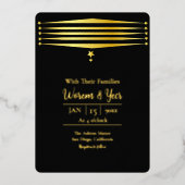 Gold Foil Modern Luxury Vector Einladungskarte Folieneinladung (Vorderseite)
