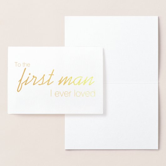 Gold Foil Modern Script Wedding Day Card für Vater Folienkarte (Anzeige)