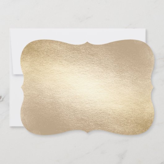 Gold Foil Modernes klassisches, feines Cross Bapti Einladung (Rückseite)