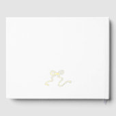 Gold Foil Monogram Black Wedding Guest Book Gästebuch (Rückseite)