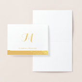 Gold Foil Monogram Note Card Folienkarte (Anzeige)