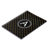 Gold Foil Monogram Stars Notebook Notizblock (Linke Seite)