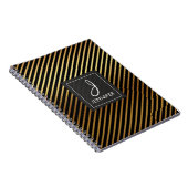 Gold Foil Monogram Stift Notebook Notizblock (Rechte Seite)