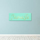 Gold Foil Namaste Leinwanddruck (Insitu (Holzboden))