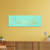 Gold Foil Namaste Leinwanddruck (Insitu (Wohnzimmer))