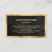 Gold Foil Navy Blue Floral Cake Konditorgebäck Koc Visitenkarte (Rückseite)