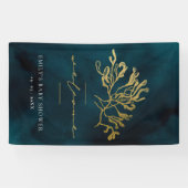 GOLD FOIL NAVY UNDERWASSER SEAWEED BRAUTPARTY BA BANNER (Horizontal)
