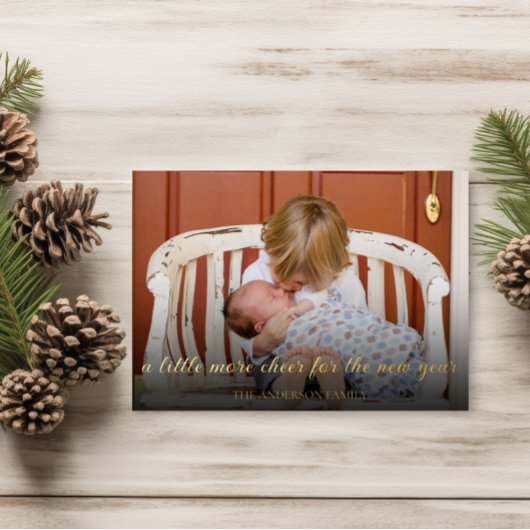 Gold Foil New Years Baby Birth Ankündigung