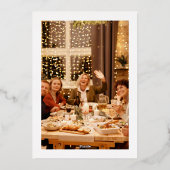 Gold Foil Nutcracker Weihnachtskarten Folieneinladung (Rückseite)