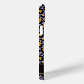 Gold Foil On Purple Leopard Print Monogrammed Case-Mate iPhone Hülle (Rückseite / Rechts)