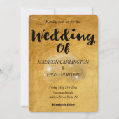 Gold Foil Paper Texture Glitzer Einladung (Vorderseite)