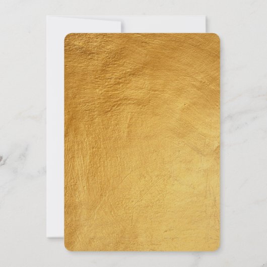Gold Foil Paper Texture Glitzer Einladung (Rückseite)
