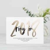 Gold Foil Party Einladung (Stehend Vorderseite)