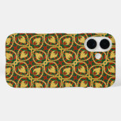 Gold Foil Peacock Feathers Red Green Case-Mate iPhone Hülle (Rückseite (Horizontal))