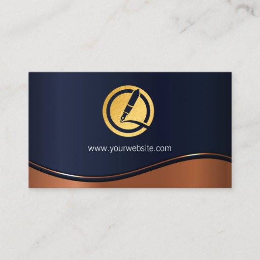 Gold Foil Pen Logo Terminkarte (Vorderseite)