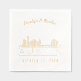 Gold Foil Personalisiert Austin Wedding Napkins Servietten Mit Folie