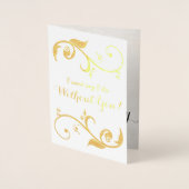 Gold Foil Personalisiert Bridesmaid Card Folienkarte (Vorderseite)