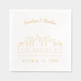 Gold Foil Personalisiert Los Angeles Wedding Napki Servietten Mit Folie