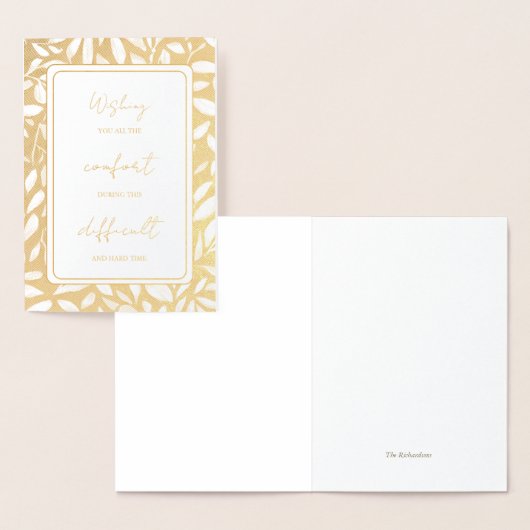 Gold Foil Personalisiert Sympathy Card. Folienkarte (Anzeige)