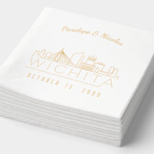 Gold Foil Personalisiert Wichita Wedding Napkins Servietten Mit Folie