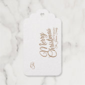 Gold Foil Personalisierte Weihnachtskarte Geschenkanhänger (Rückseite)