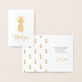 Gold Foil Pineape, vielen Dank Folienkarte (Anzeige)