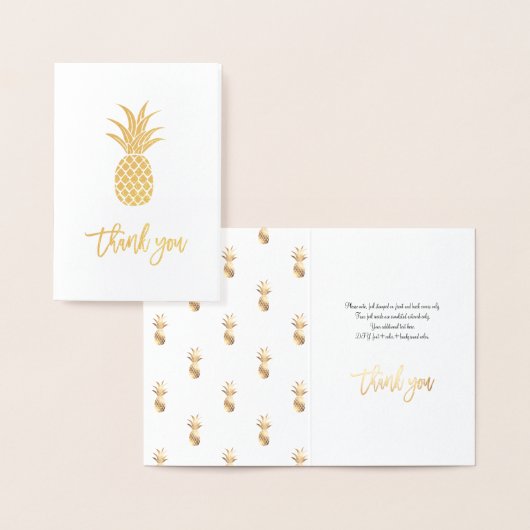 Gold Foil Pineape, vielen Dank Folienkarte (Anzeige)