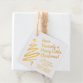 Gold Foil Pinselstrich Merry Little Weihnachtsgesc Geschenkanhänger (Mit Box)