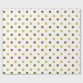 Gold Foil Polka Dot Pattern Weihnachten Geschenkpapier (Flach)