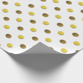 Gold Foil Polka Dot Pattern Weihnachten Geschenkpapier (Ecke)