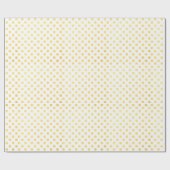 Gold Foil Polka Dots Modern Holiday White Metallic Geschenkpapier (Flach)