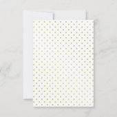 Gold Foil Polka-Dots Modern Wedding RSVP Card (Rückseite)