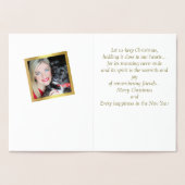 Gold Foil Portrait Foto Weihnachtskarte Folienkarte (Innenseite)