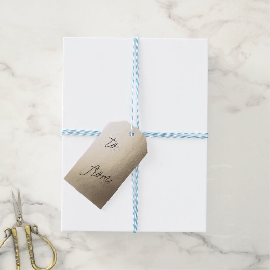 GOLD FOIL präsentiert Geschenkmarken Geschenkanhänger (Mit Garn)